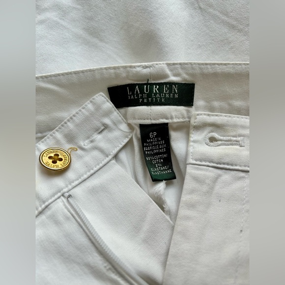 LAST CHANCE! 3/$50 Lauren Ralph Lauren Slim White Pants - Picture 3 of 7